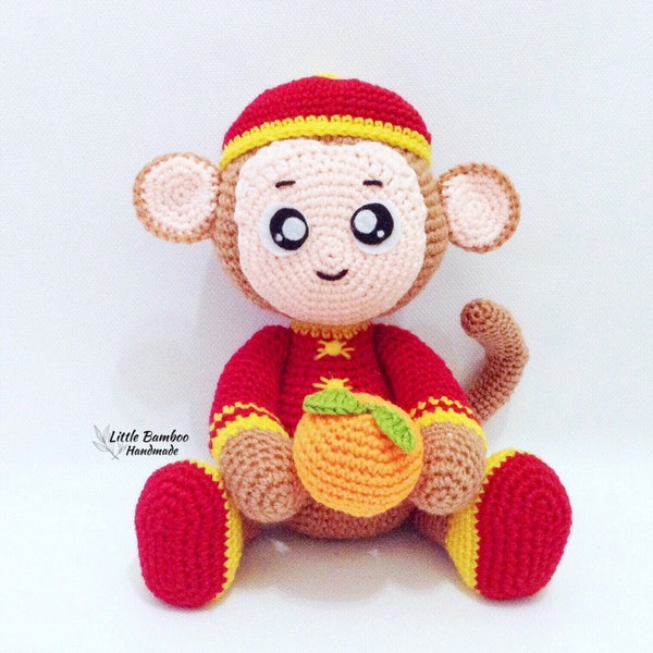 PATTERN - The Prosperity Monkey - Crochet Pattern, pdf