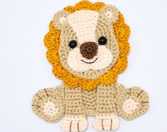 PATTERN- Lion Applique-Crochet Pattern, pdf