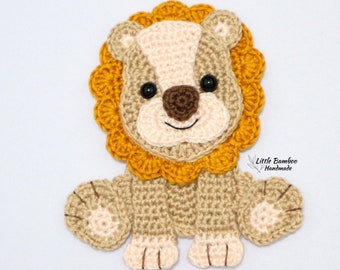 PATTERN- Lion Applique-Crochet Pattern, pdf