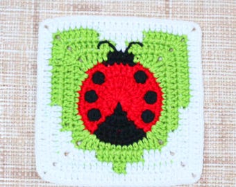 Ladybird Granny Square Crochet Pattern (PDF)