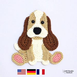 PATTERN-Basset Hound Applique-Crochet Pattern, pdf