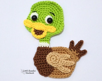 PATTERN- Duck Applique-Crochet Pattern, pdf