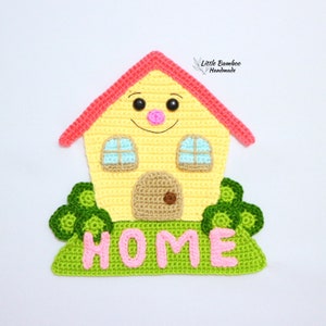 PATTERN- Home Sweet Home Applique-Crochet Pattern, pdf