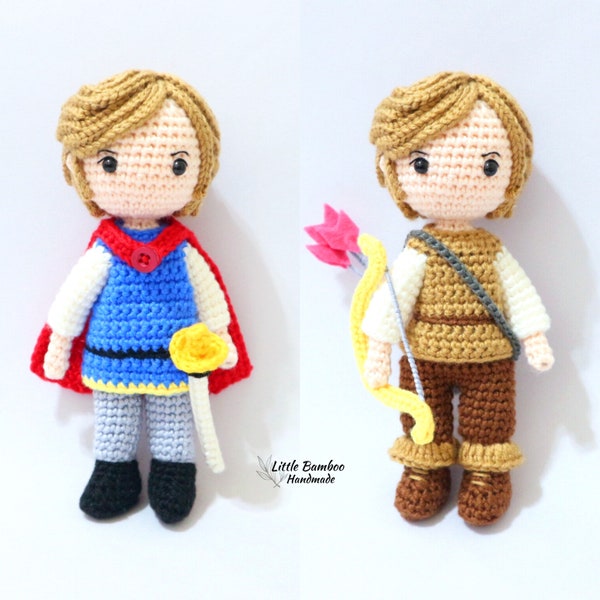 PATTERN-Prince And Hunter Dress Up Doll-Crochet Pattern, pdf