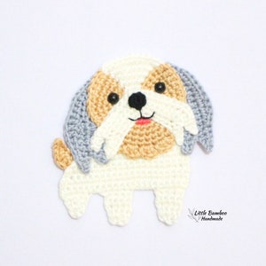 PATTERN- Shih Tzu Applique-Crochet Pattern, pdf