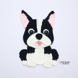 PATTERN-Boston Terrier Applique-Crochet Pattern, pdf