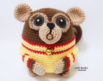 PATTERN - Monkey The 12 Zodiac Egg - Crochet Pattern, pdf