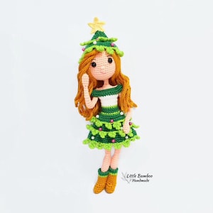 PATTERN-Christmas Tree Girl-Crochet Pattern, pdf
