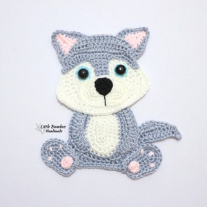 PATTERN- Wolf Applique-Crochet Pattern, pdf