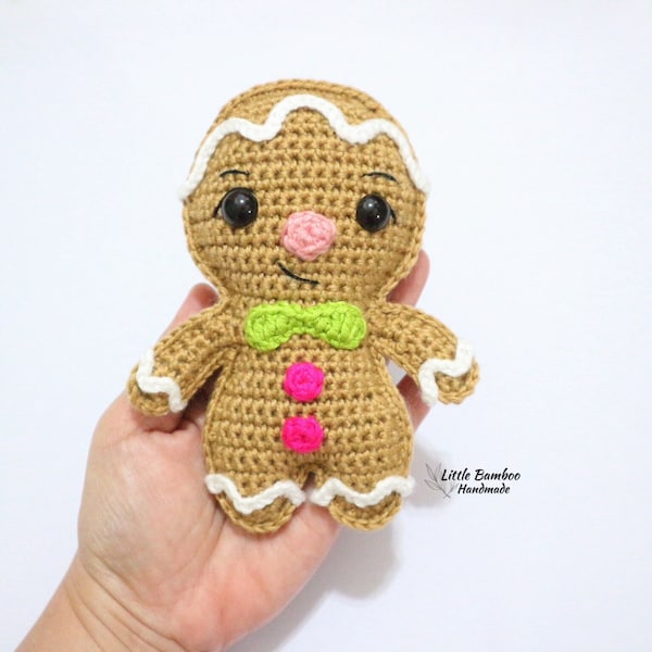 PATTERN- Gingerbread Man Ragdoll / Ornament-Crochet Pattern, pdf