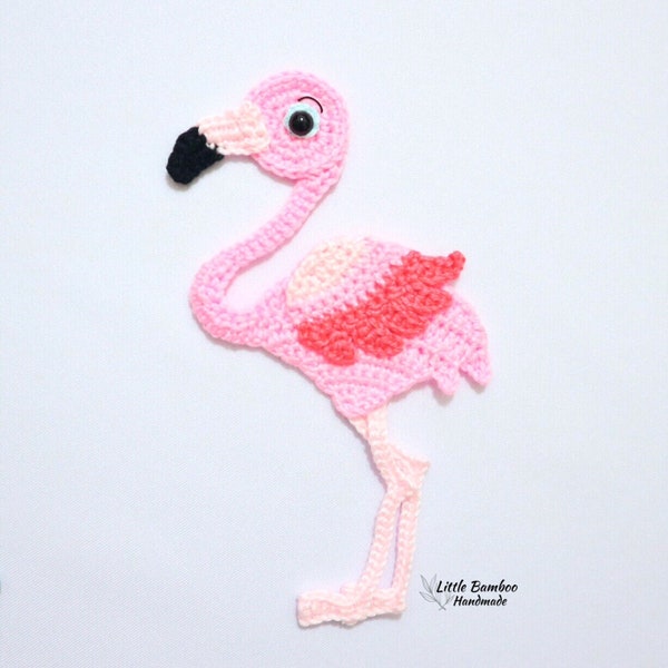 PATTERN- Flamingo Applique-Crochet Pattern, pdf
