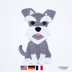 PATTERN- Schnauzer Applique-Crochet Pattern, pdf