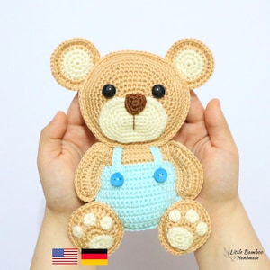 PATTERN- Teddy Bear Ragdoll-Crochet Pattern, pdf