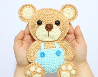 PATTERN- Teddy Bear Ragdoll-Crochet Pattern, pdf