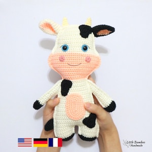 PATTERN- Cow Ragdoll-Crochet Pattern, pdf