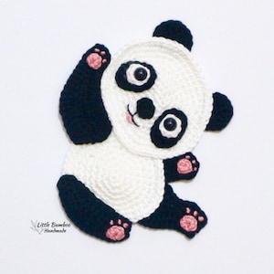 PATTERN- Panda Applique-Crochet Pattern, pdf