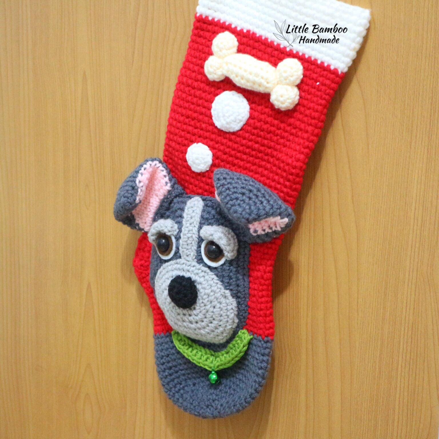 Crochet christmas stocking for dog Clearance