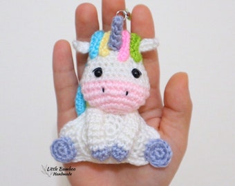 PATTERN-Unicorn Keychain-Crochet Pattern, pdf
