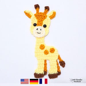 PATTERN- Giraffe Applique-Crochet Pattern, pdf