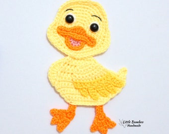 PATTERN- Duckling Applique-Crochet Pattern, pdf