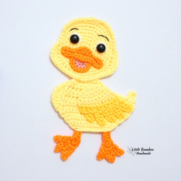 PATTERN- Duckling Applique-Crochet Pattern, pdf