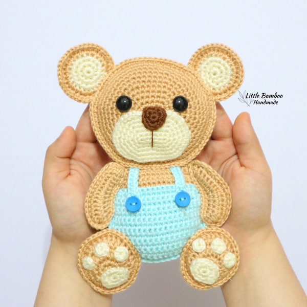 PATTERN- Teddy Bear Ragdoll-Crochet Pattern, pdf