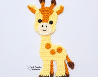 PATTERN- Giraffe Applique-Crochet Pattern, pdf