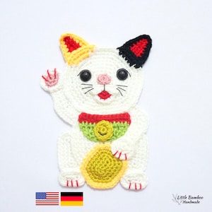 Modèle de crochet pour appliqué chat porte-bonheur (PDF)