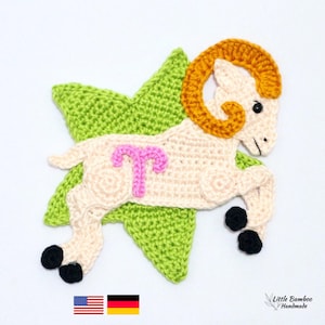 PATTERN- Aries Applique-Crochet Pattern, pdf