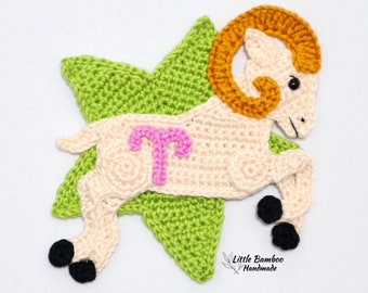 PATTERN- Aries Applique-Crochet Pattern, pdf