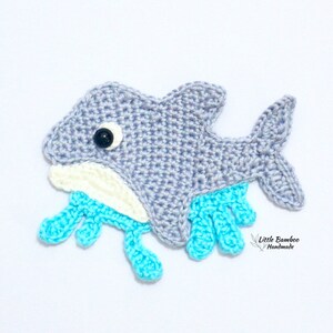 PATTERN-Whale and Dolphin Applique-Crochet Pattern, pdf image 3