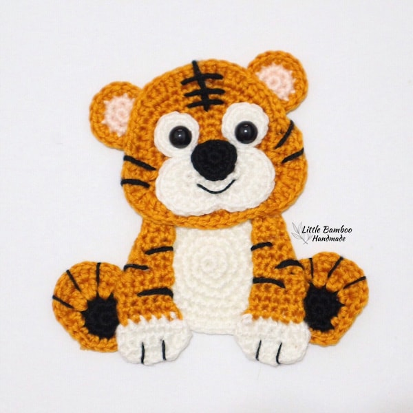 PATTERN- Tiger Applique-Crochet Pattern, pdf