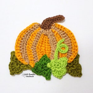 PATTERN- Pumpkin Applique-Crochet Pattern, pdf