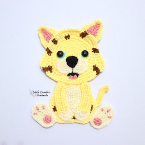 PATTERN- Leopard Applique-Crochet Pattern, pdf