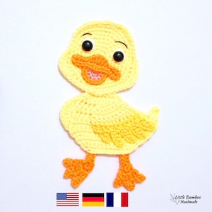 PATTERN- Duckling Applique-Crochet Pattern, pdf
