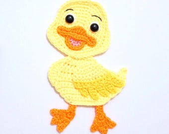 PATRÓN - Patrón de ganchillo para apliques de patito, pdf