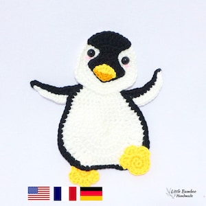 PATTERN- Cute Penguin Applique-Crochet Pattern, pdf