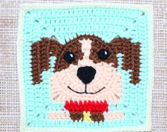 Dog Granny Square Crochet Pattern (PDF)