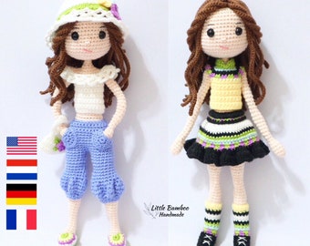 PATTERN-Priscilla The Dress Up Doll-Crochet Pattern, pdf
