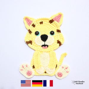 PATTERN- Leopard Applique-Crochet Pattern, pdf