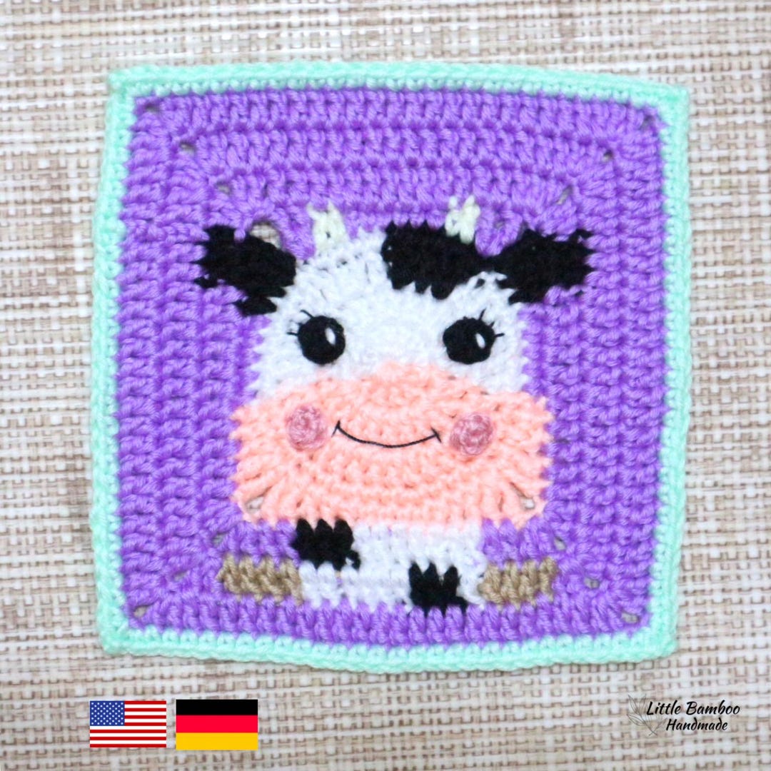 Pattern-cow Granny Square-crochet Pattern, Pdf - Etsy