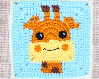 Giraffe Granny Square Crochet Pattern (PDF)