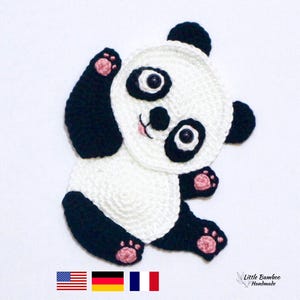 PATTERN- Panda Applique-Crochet Pattern, pdf