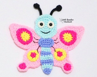 PATTERN- Butterfly Applique-Crochet Pattern, pdf