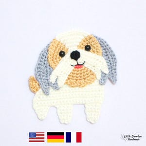 PATTERN- Shih Tzu Applique-Crochet Pattern, pdf