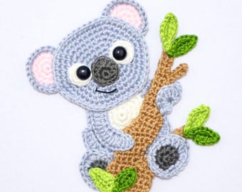 PATRÓN - Aplique Koala - Patrón de crochet, pdf