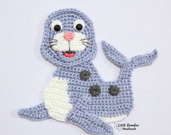 PATTERN- Seal Applique-Crochet Pattern, pdf