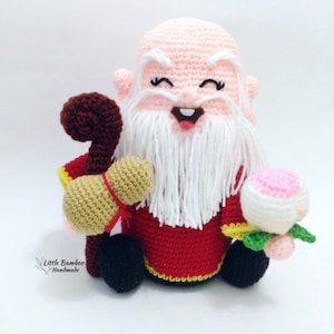 PATTERN - Shou Xing The Longevity Doll - Crochet Pattern, pdf
