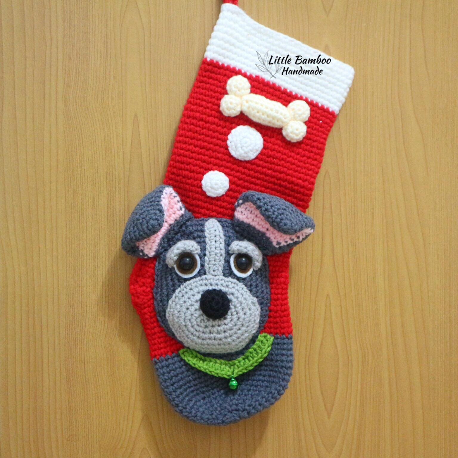 PATTERNMy Cute Dog Christmas StockingCrochet Pattern pdf Etsy