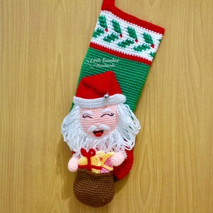 Pattern-mr. and Mrs. Claus Christmas Stocking-crochet Pattern, Pdf - Etsy